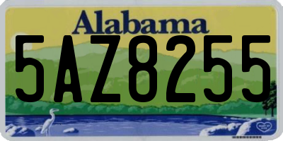 AL license plate 5AZ8255