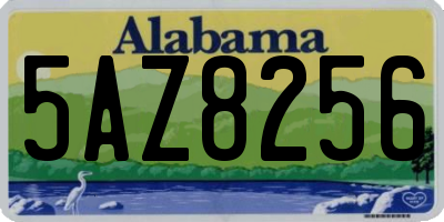 AL license plate 5AZ8256