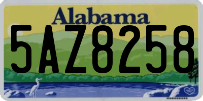 AL license plate 5AZ8258