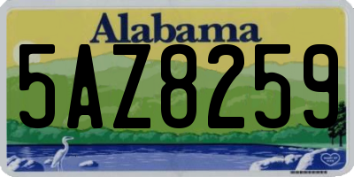AL license plate 5AZ8259
