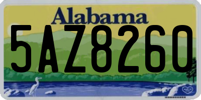 AL license plate 5AZ8260