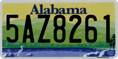 AL license plate 5AZ8261
