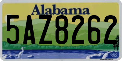 AL license plate 5AZ8262