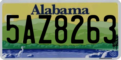 AL license plate 5AZ8263
