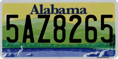 AL license plate 5AZ8265