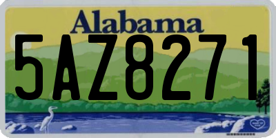 AL license plate 5AZ8271