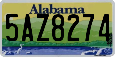 AL license plate 5AZ8274