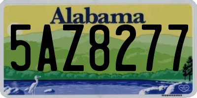 AL license plate 5AZ8277
