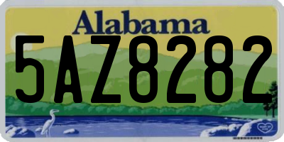 AL license plate 5AZ8282