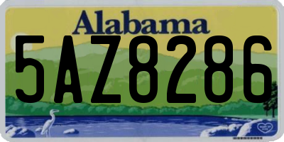 AL license plate 5AZ8286
