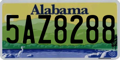AL license plate 5AZ8288