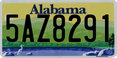 AL license plate 5AZ8291