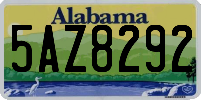 AL license plate 5AZ8292