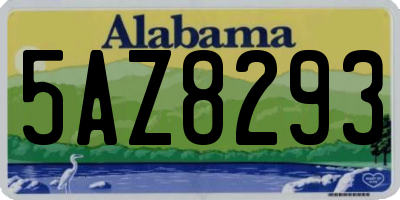 AL license plate 5AZ8293