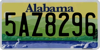 AL license plate 5AZ8296