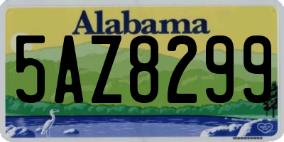 AL license plate 5AZ8299