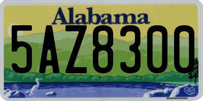 AL license plate 5AZ8300