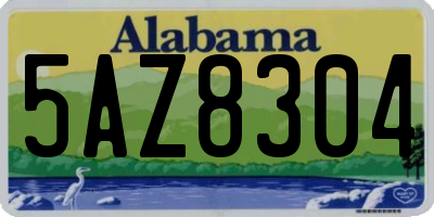AL license plate 5AZ8304