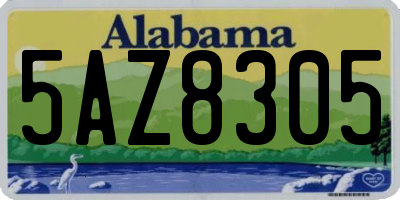AL license plate 5AZ8305