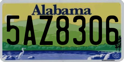 AL license plate 5AZ8306