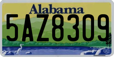 AL license plate 5AZ8309