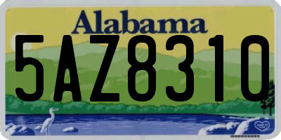 AL license plate 5AZ8310