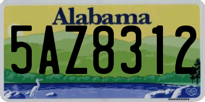 AL license plate 5AZ8312