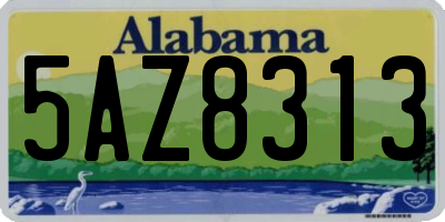 AL license plate 5AZ8313