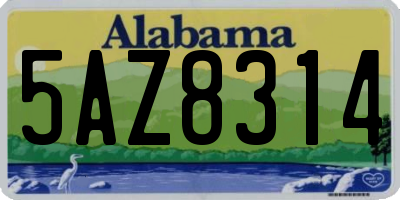 AL license plate 5AZ8314