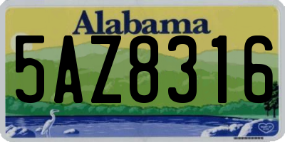 AL license plate 5AZ8316