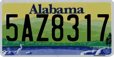 AL license plate 5AZ8317