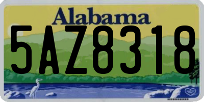 AL license plate 5AZ8318