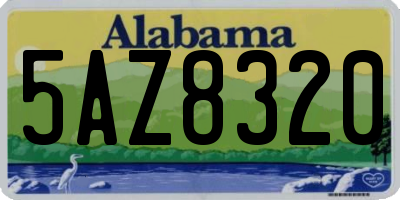 AL license plate 5AZ8320