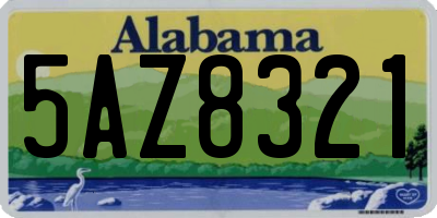 AL license plate 5AZ8321