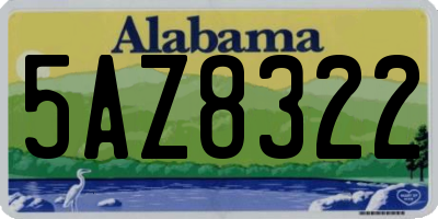 AL license plate 5AZ8322