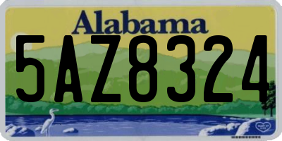 AL license plate 5AZ8324