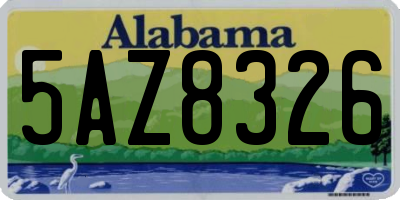 AL license plate 5AZ8326