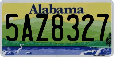 AL license plate 5AZ8327