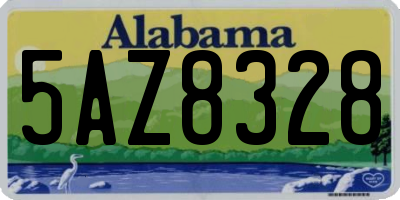 AL license plate 5AZ8328