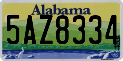 AL license plate 5AZ8334