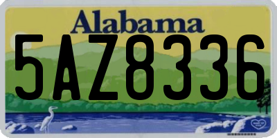 AL license plate 5AZ8336