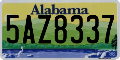 AL license plate 5AZ8337