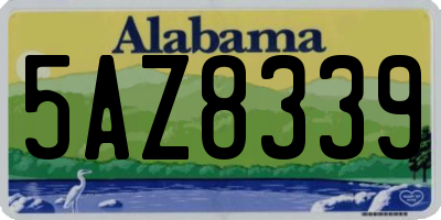 AL license plate 5AZ8339