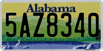 AL license plate 5AZ8340