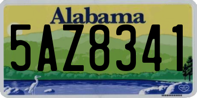 AL license plate 5AZ8341