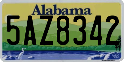AL license plate 5AZ8342