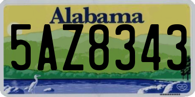 AL license plate 5AZ8343