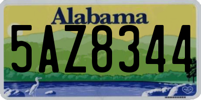 AL license plate 5AZ8344