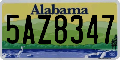 AL license plate 5AZ8347
