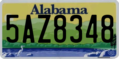 AL license plate 5AZ8348